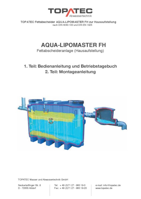 aqua lipomaster fh betriebshandbuch inkl. betriebstagebuch